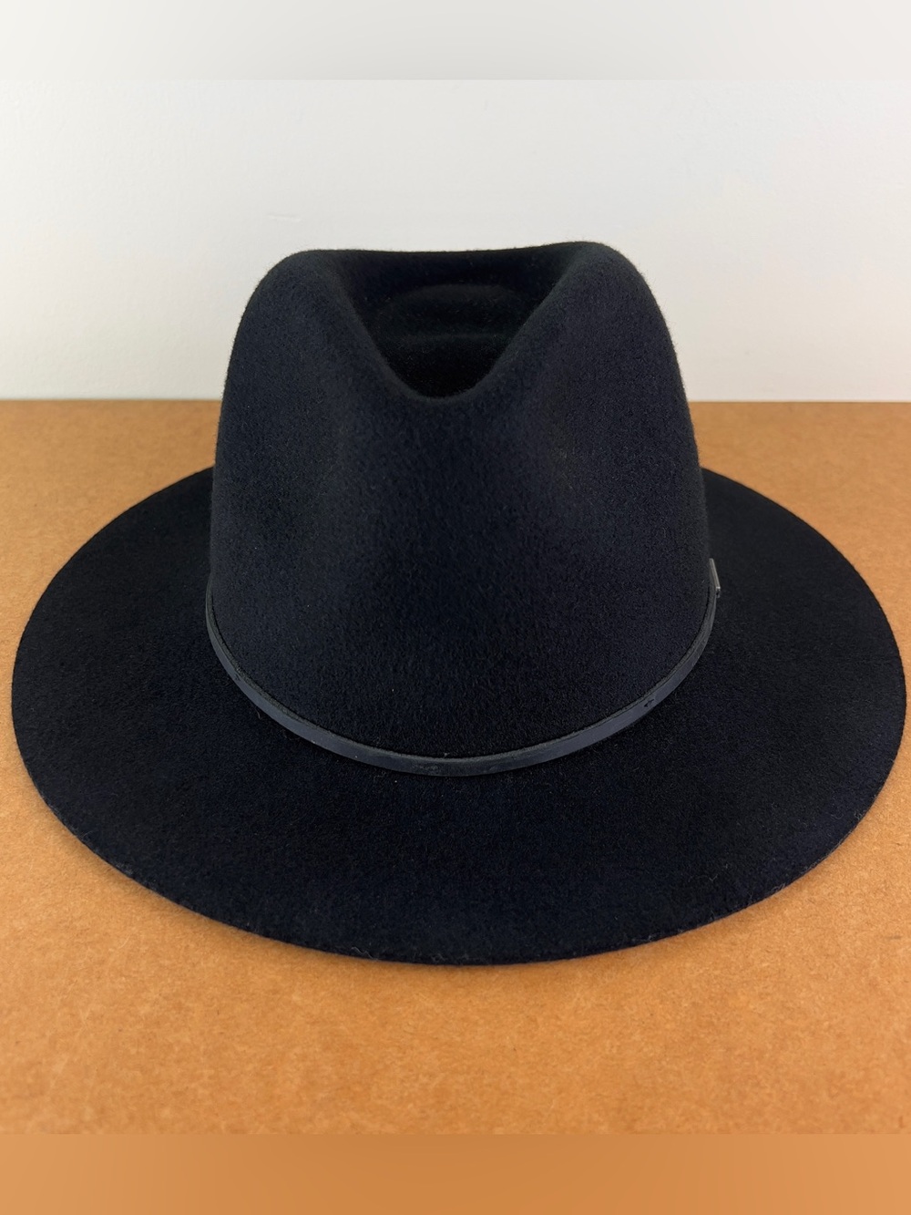 BRIXTON REVOLVE BLACK WOOL FEDORA HAT - Picture 9 of 10